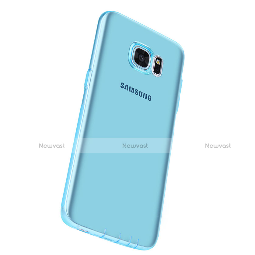 Ultra-thin Transparent TPU Soft Case T07 for Samsung Galaxy S7 Edge G935F Blue