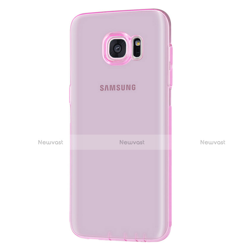 Ultra-thin Transparent TPU Soft Case T07 for Samsung Galaxy S7 Edge G935F Pink