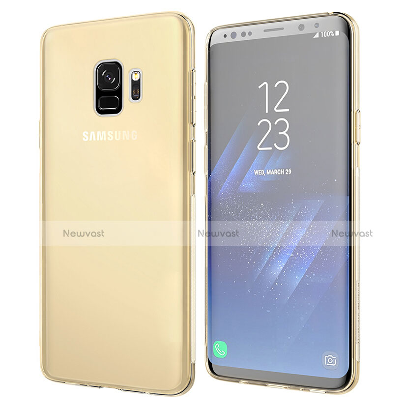 Ultra-thin Transparent TPU Soft Case T07 for Samsung Galaxy S9 Gold