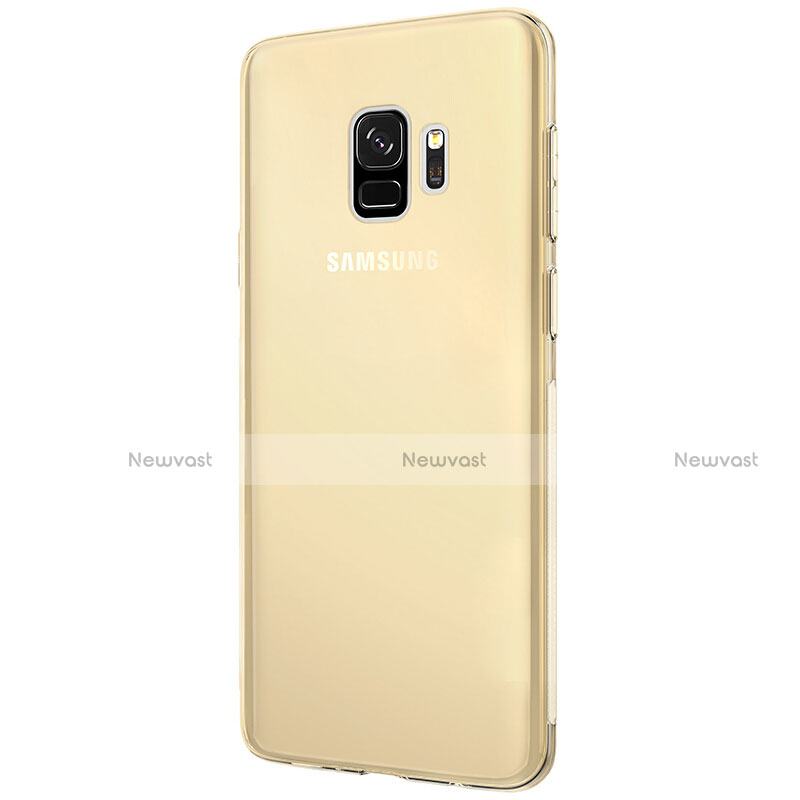 Ultra-thin Transparent TPU Soft Case T07 for Samsung Galaxy S9 Gold