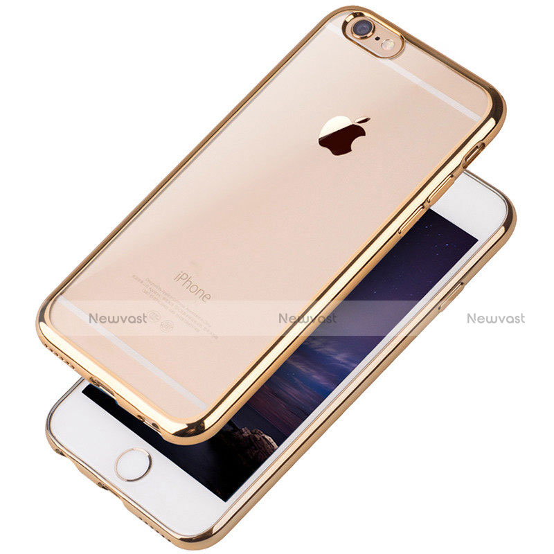 Ultra-thin Transparent TPU Soft Case T08 for Apple iPhone 6S Gold