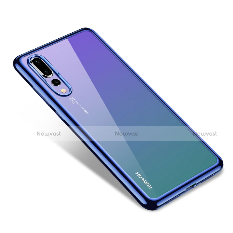 Ultra-thin Transparent TPU Soft Case T08 for Huawei P20 Pro Blue