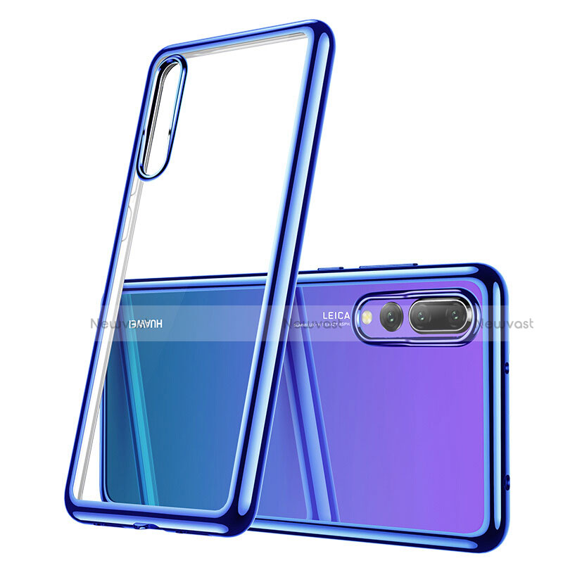 Ultra-thin Transparent TPU Soft Case T08 for Huawei P20 Pro Blue