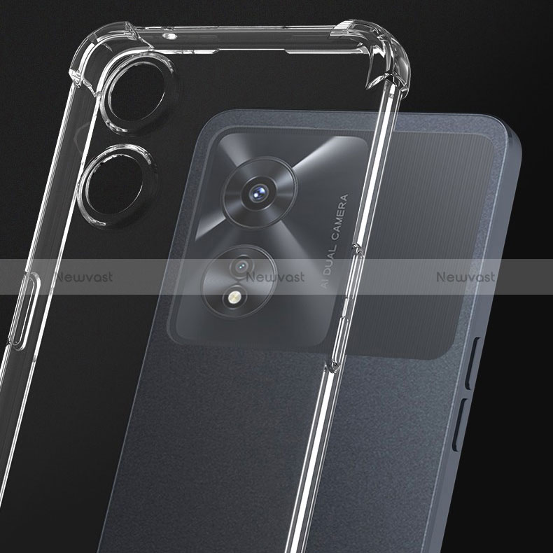 Ultra-thin Transparent TPU Soft Case T08 for Oppo A58x 5G Clear