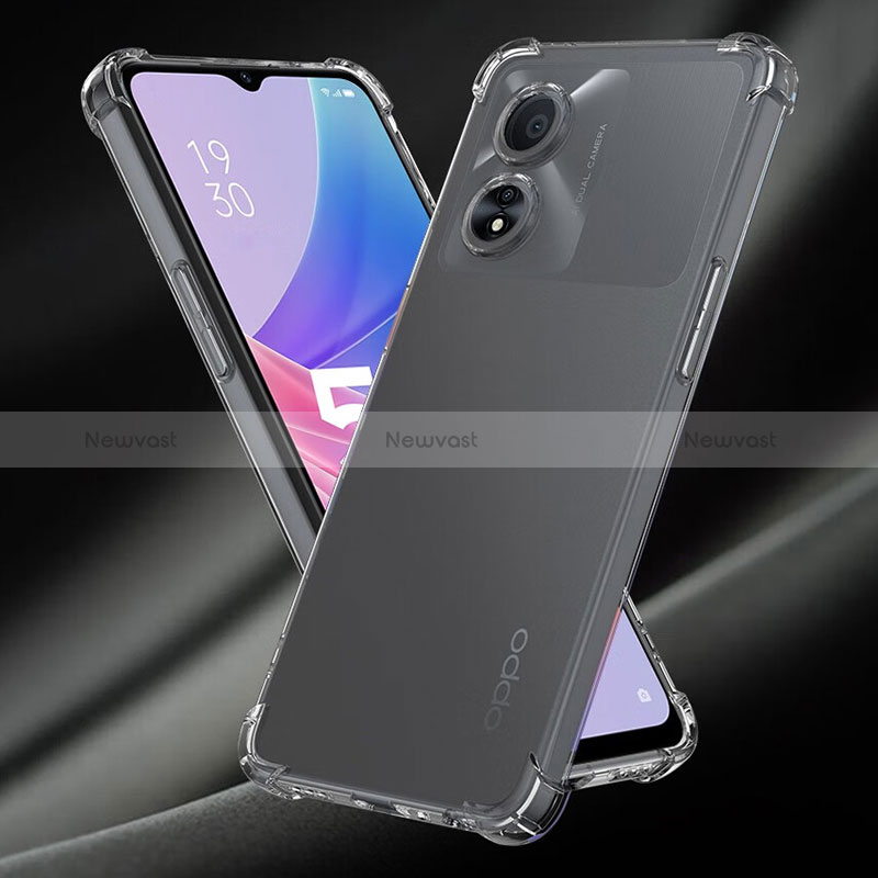 Ultra-thin Transparent TPU Soft Case T08 for Oppo A78 5G Clear