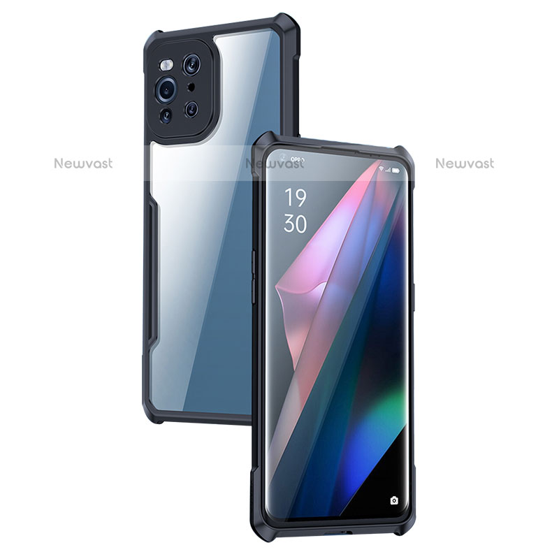 Ultra-thin Transparent TPU Soft Case T08 for Oppo Find X3 Pro 5G Black