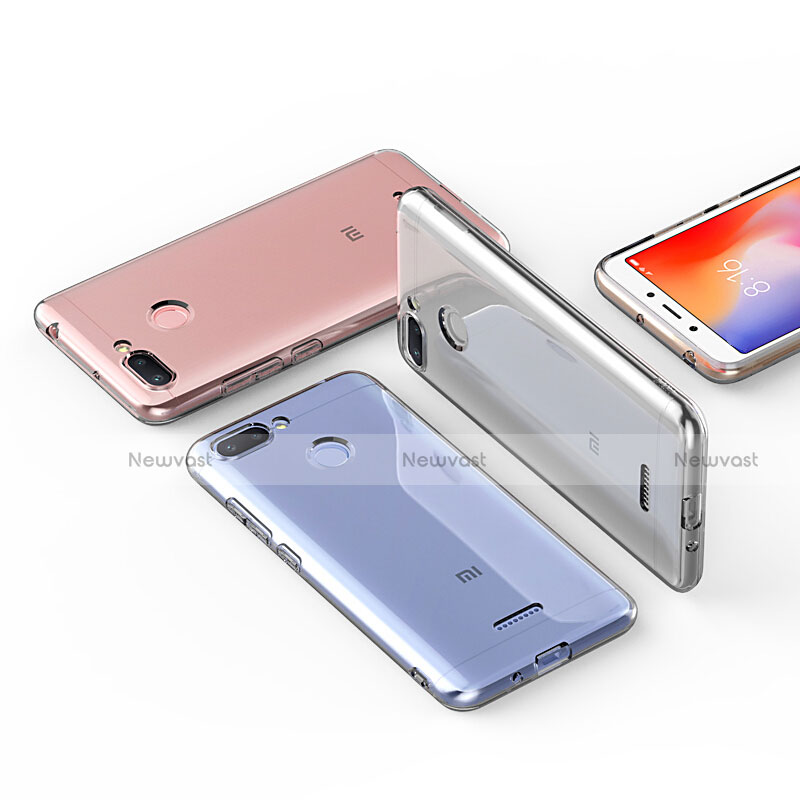 Ultra-thin Transparent TPU Soft Case T08 for Xiaomi Redmi 6 Clear