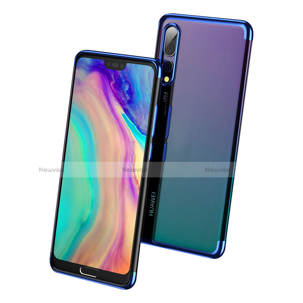 Ultra-thin Transparent TPU Soft Case T09 for Huawei P20 Pro Blue