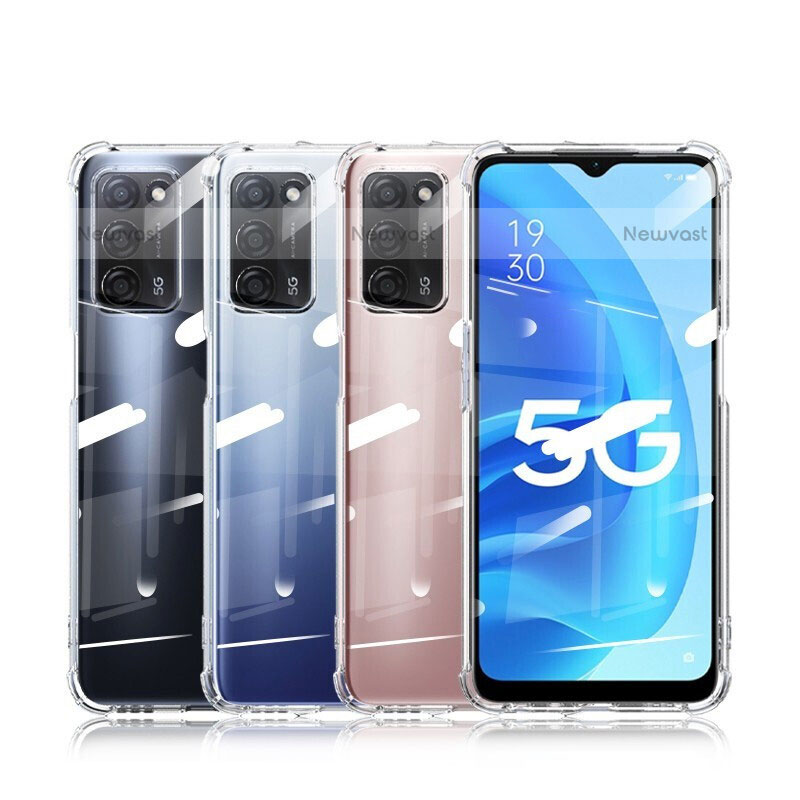 Ultra-thin Transparent TPU Soft Case T09 for Oppo A55 5G Clear