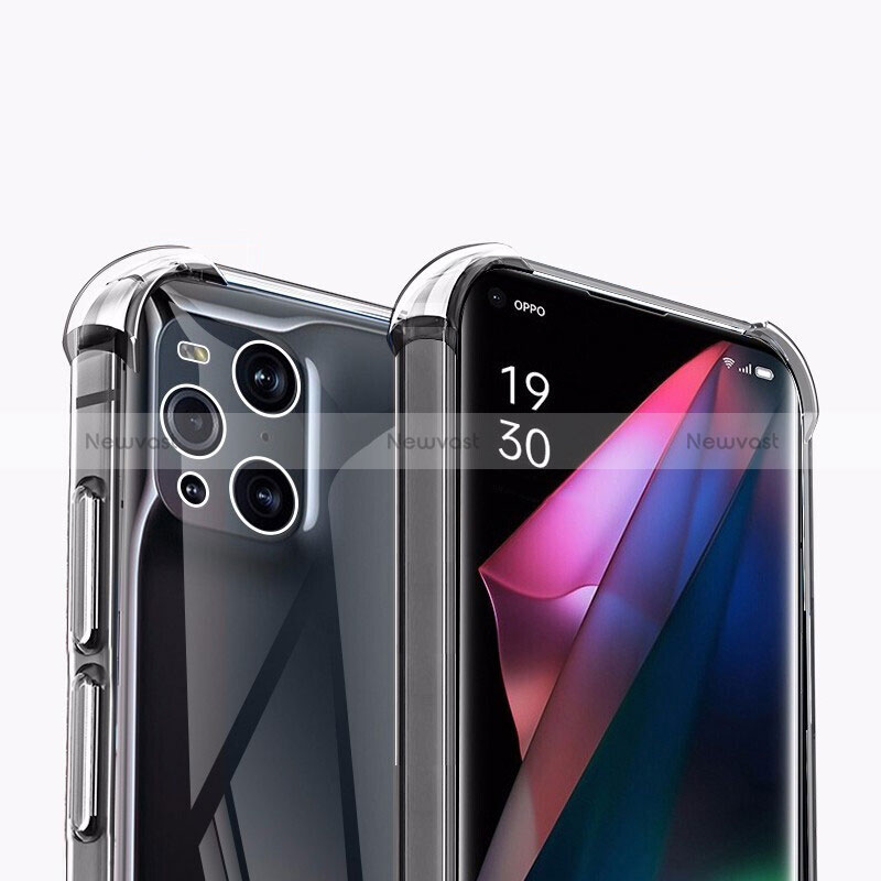 Ultra-thin Transparent TPU Soft Case T09 for Oppo Find X3 5G Clear