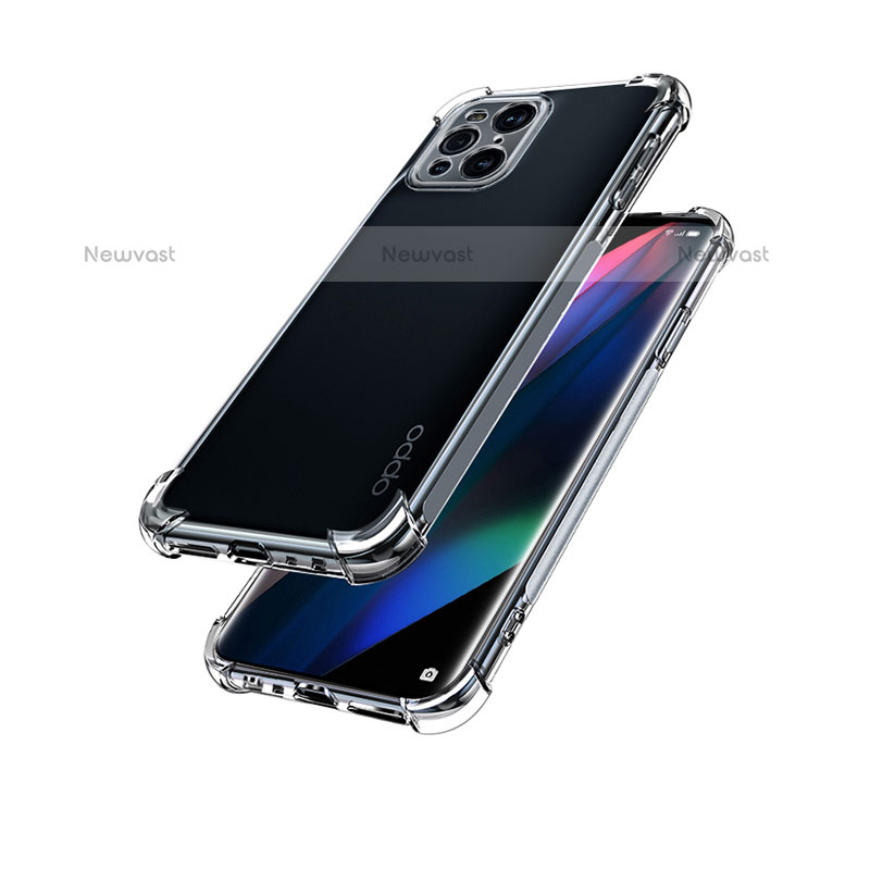 Ultra-thin Transparent TPU Soft Case T09 for Oppo Find X3 Pro 5G Clear