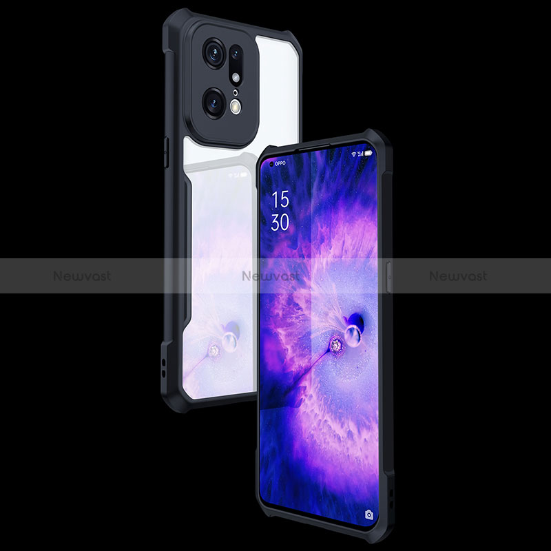 Ultra-thin Transparent TPU Soft Case T09 for Oppo Find X5 5G Black