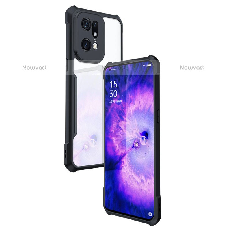 Ultra-thin Transparent TPU Soft Case T09 for Oppo Find X5 Pro 5G Black