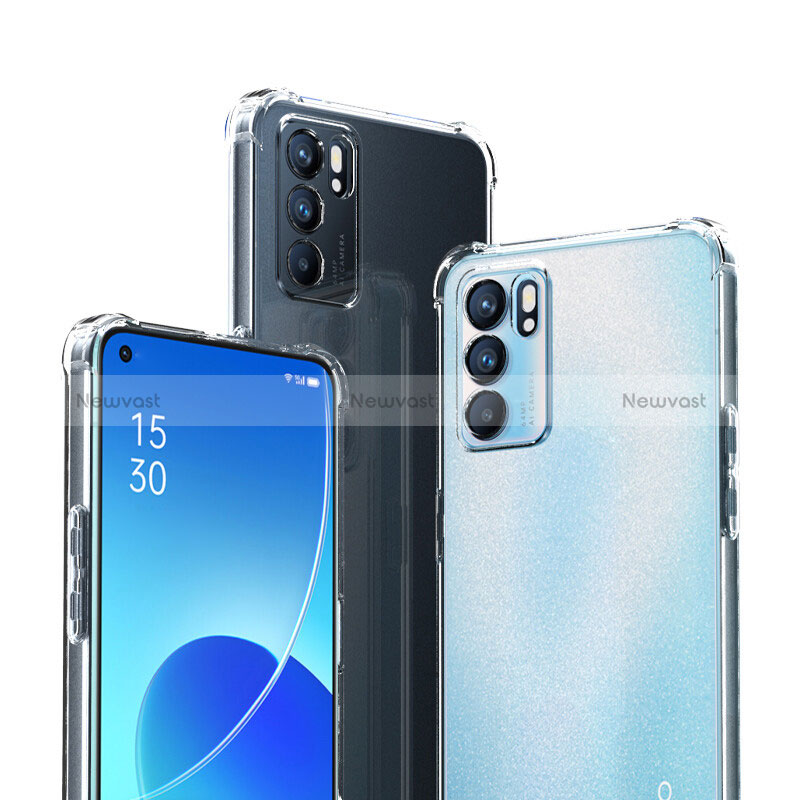 Ultra-thin Transparent TPU Soft Case T09 for Oppo Reno6 Pro 5G India Clear