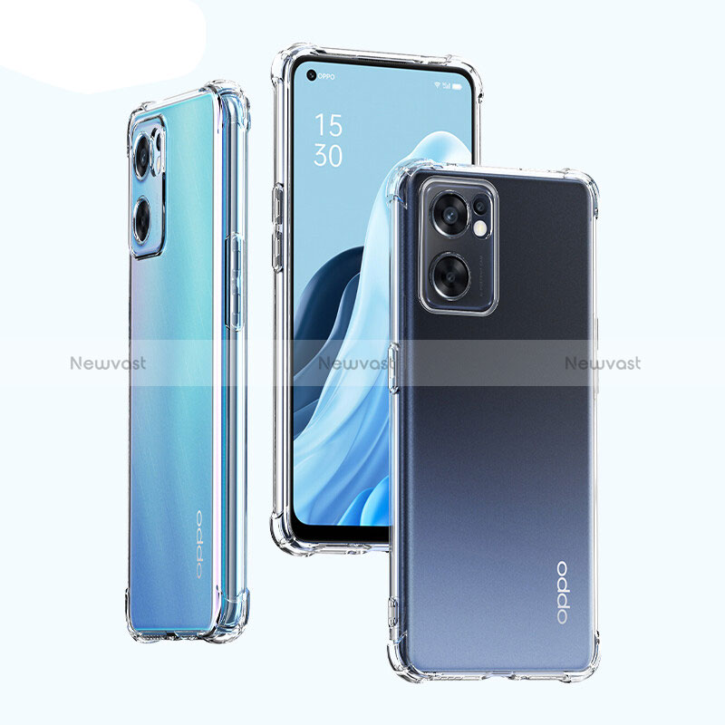 Ultra-thin Transparent TPU Soft Case T09 for Oppo Reno7 SE 5G Clear