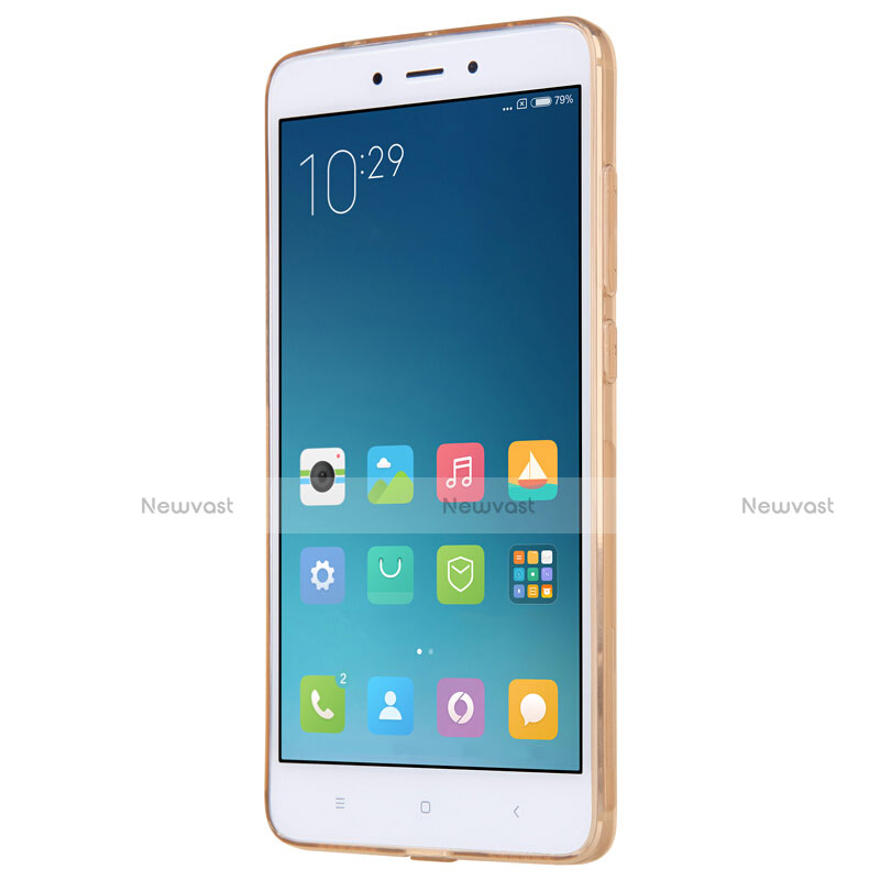 Ultra-thin Transparent TPU Soft Case T09 for Xiaomi Redmi Note 4 Standard Edition Gold