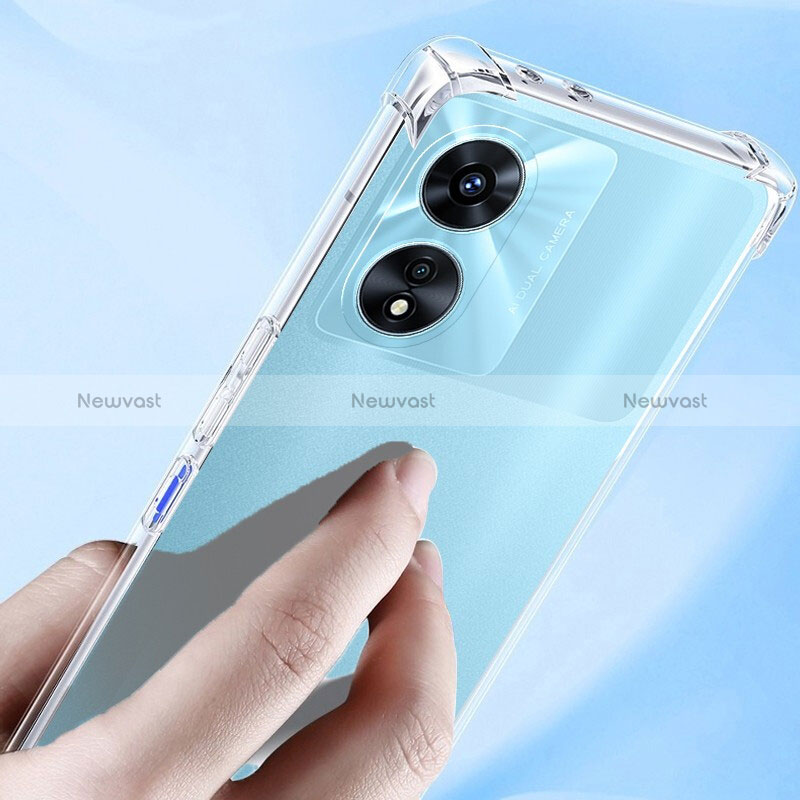 Ultra-thin Transparent TPU Soft Case T10 for Oppo A58x 5G Clear