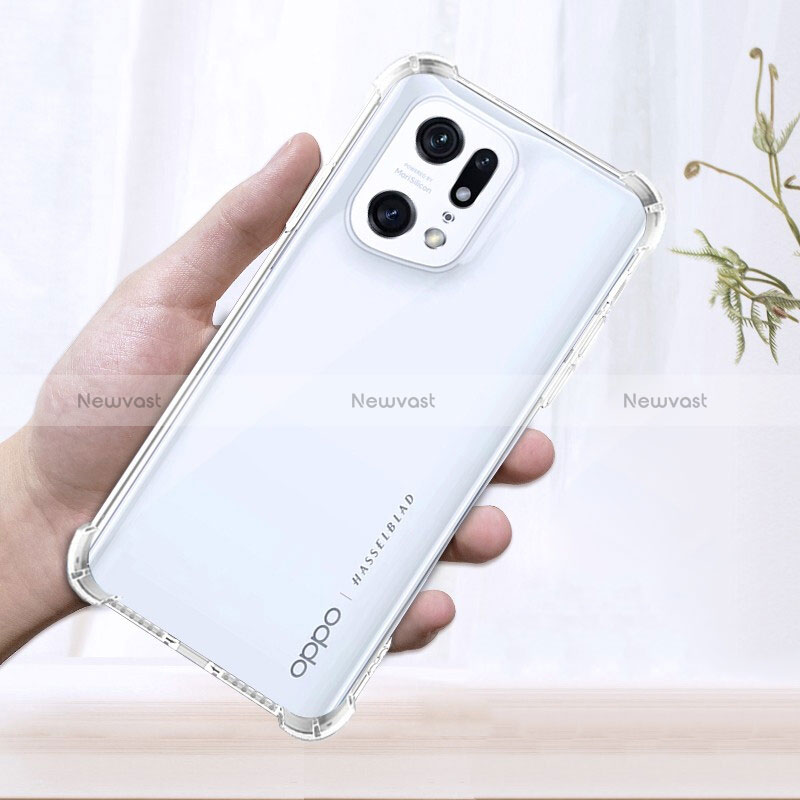 Ultra-thin Transparent TPU Soft Case T10 for Oppo Find X5 5G Clear