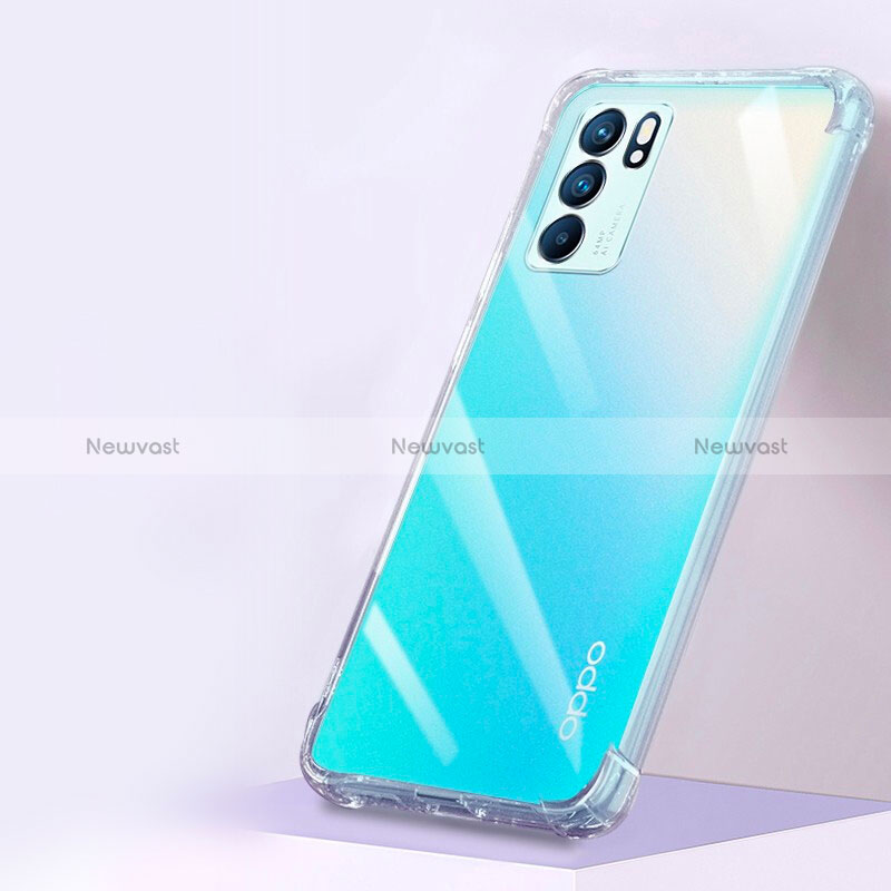 Ultra-thin Transparent TPU Soft Case T10 for Oppo Reno6 5G Clear