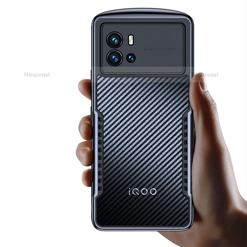 Ultra-thin Transparent TPU Soft Case T10 for Vivo iQOO 9 5G Black