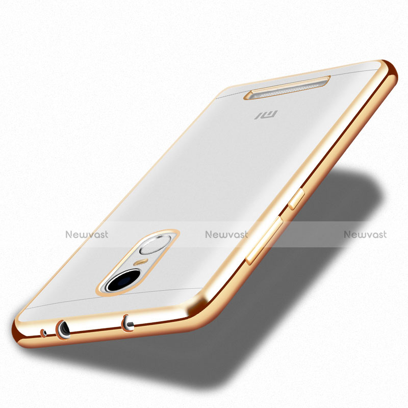 Ultra-thin Transparent TPU Soft Case T10 for Xiaomi Redmi Note 3 Pro Gold