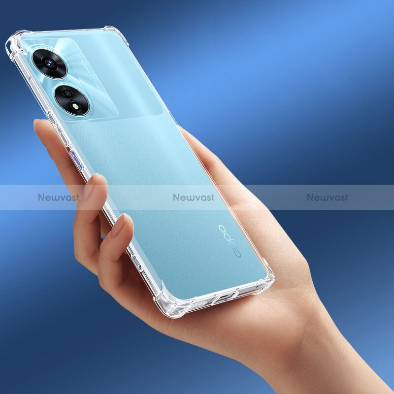 Ultra-thin Transparent TPU Soft Case T11 for Oppo A58x 5G Clear