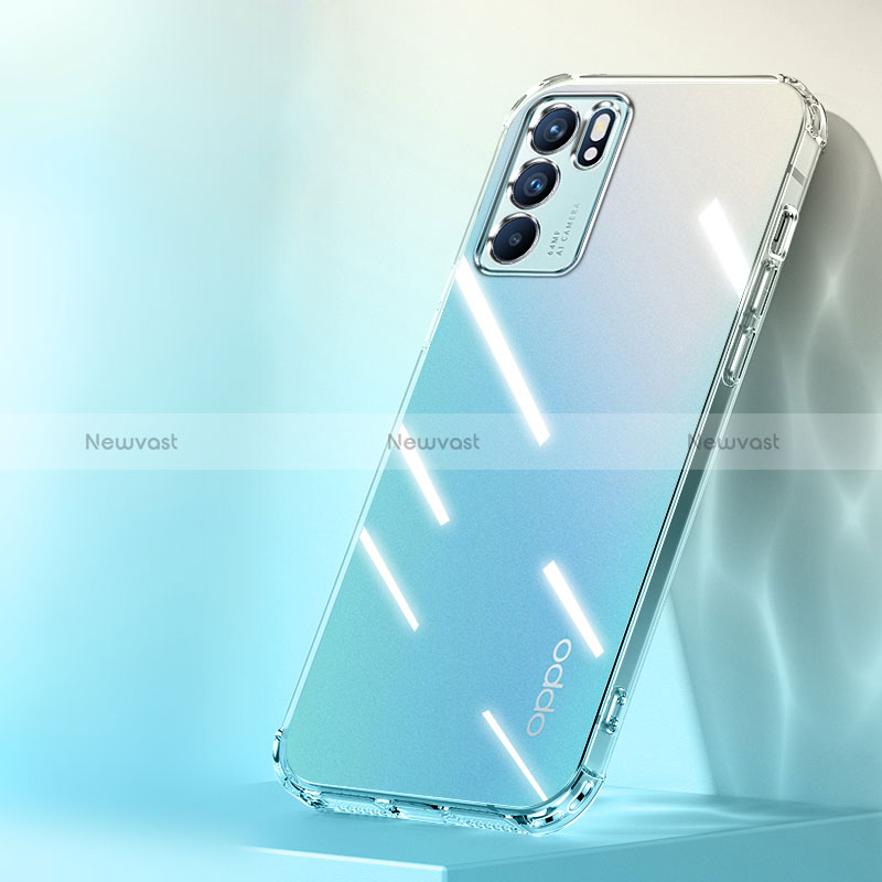 Ultra-thin Transparent TPU Soft Case T11 for Oppo Reno6 5G Clear