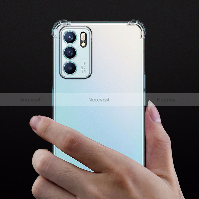 Ultra-thin Transparent TPU Soft Case T11 for Oppo Reno6 5G Clear