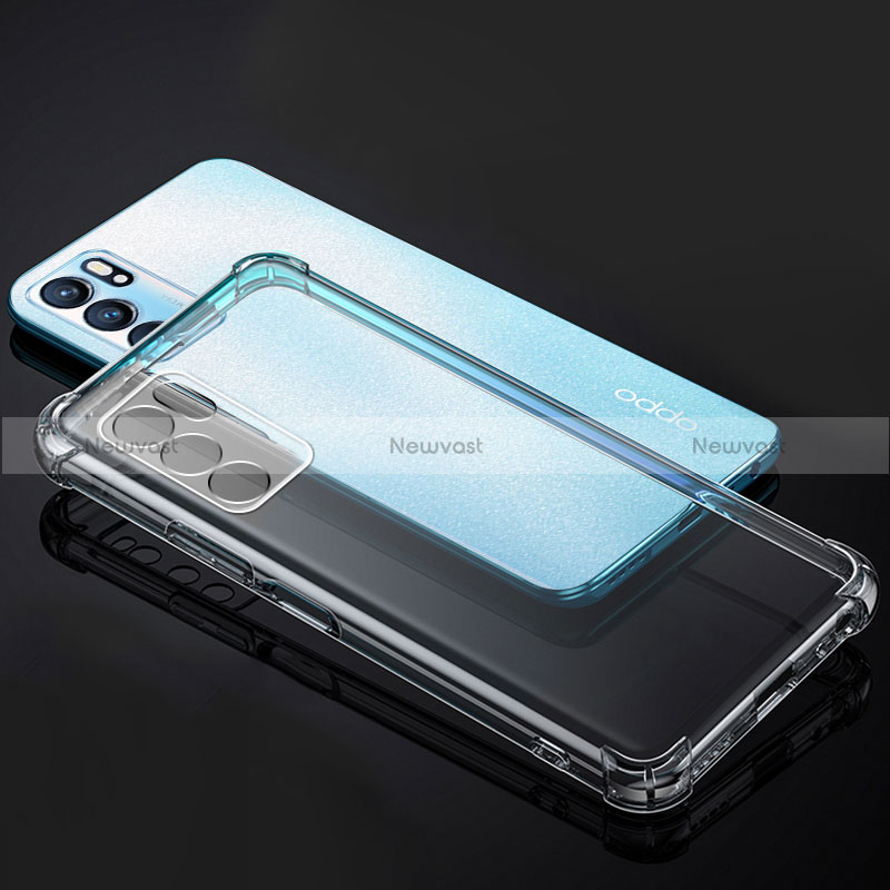 Ultra-thin Transparent TPU Soft Case T11 for Oppo Reno6 Pro 5G India Clear