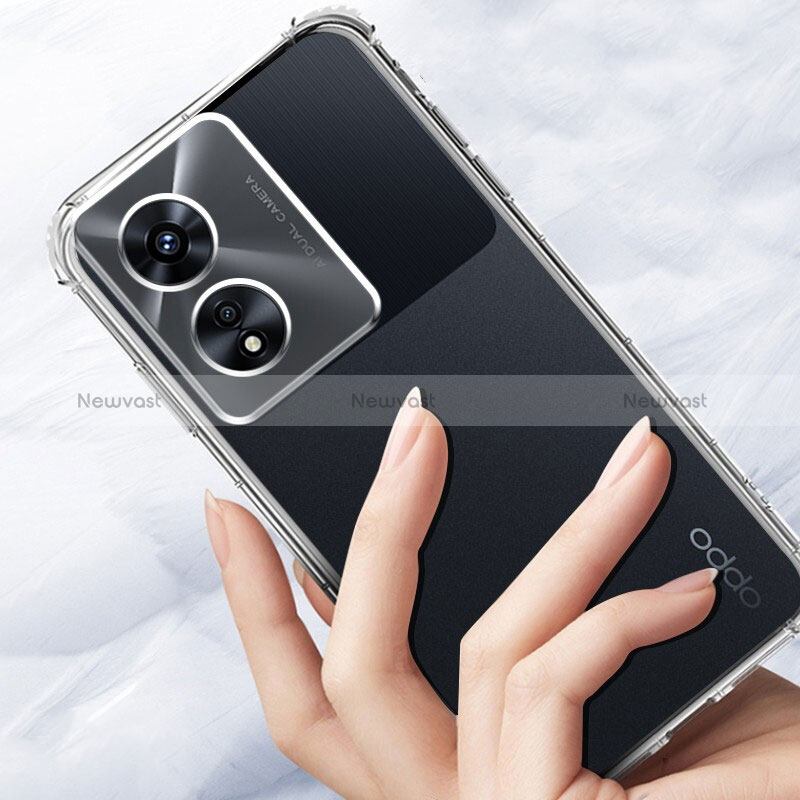 Ultra-thin Transparent TPU Soft Case T12 for Oppo A78 5G Clear