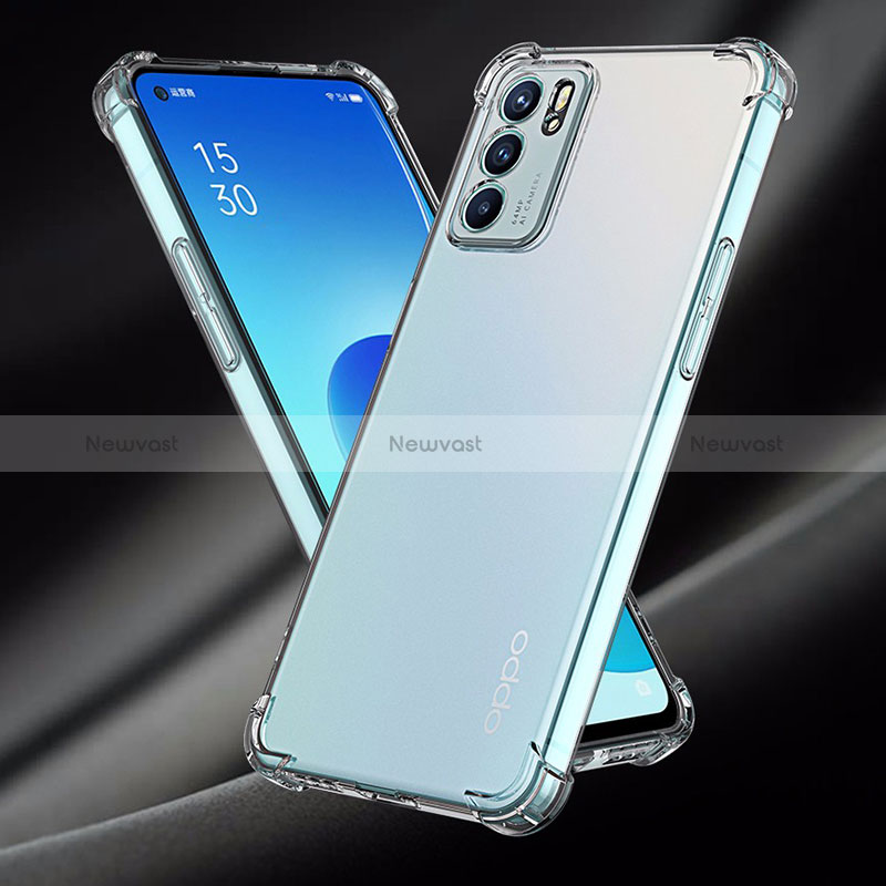 Ultra-thin Transparent TPU Soft Case T12 for Oppo Reno6 5G Clear