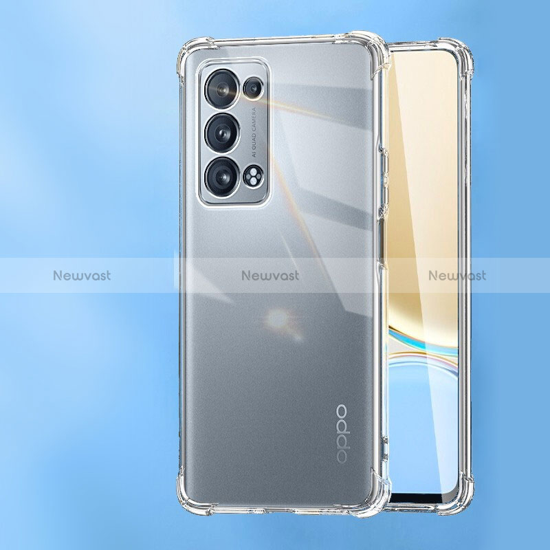 Ultra-thin Transparent TPU Soft Case T12 for Oppo Reno6 Pro 5G Clear