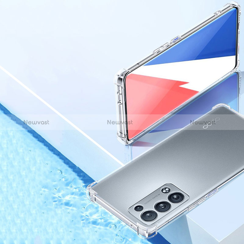 Ultra-thin Transparent TPU Soft Case T12 for Oppo Reno6 Pro 5G Clear