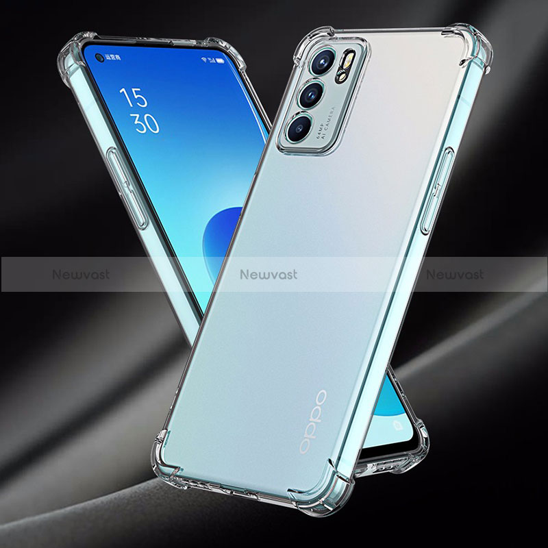 Ultra-thin Transparent TPU Soft Case T12 for Oppo Reno6 Pro 5G India Clear