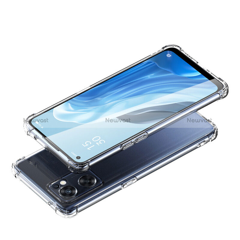 Ultra-thin Transparent TPU Soft Case T12 for Oppo Reno7 SE 5G Clear