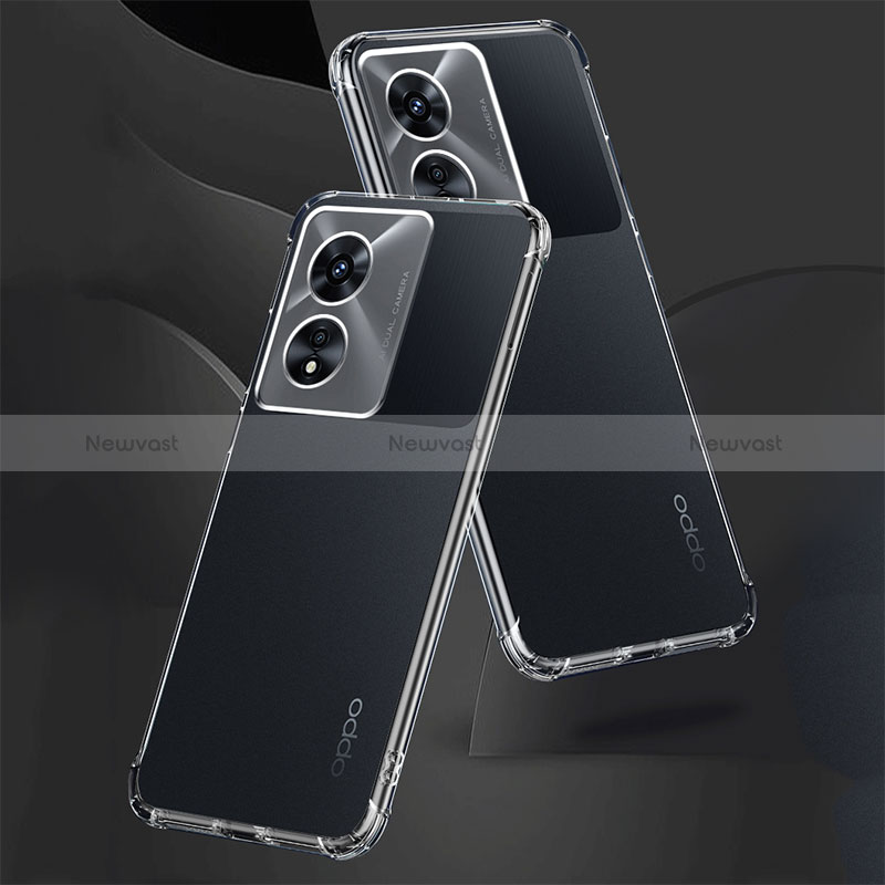 Ultra-thin Transparent TPU Soft Case T13 for Oppo A58x 5G Clear