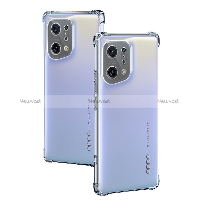 Ultra-thin Transparent TPU Soft Case T13 for Oppo Find X5 5G Clear