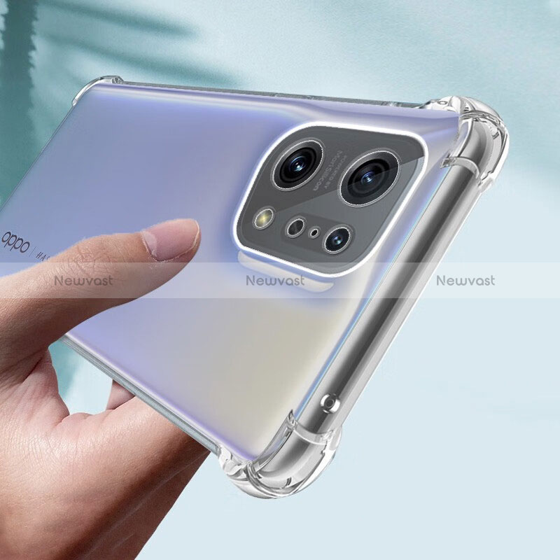 Ultra-thin Transparent TPU Soft Case T13 for Oppo Find X5 5G Clear