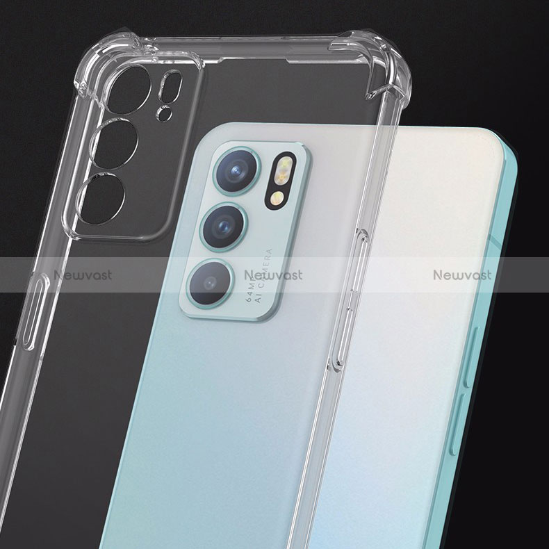 Ultra-thin Transparent TPU Soft Case T13 for Oppo Reno6 5G Clear