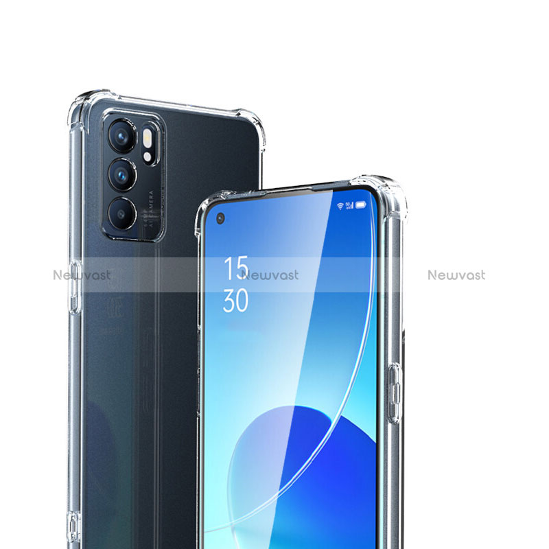 Ultra-thin Transparent TPU Soft Case T13 for Oppo Reno6 5G Clear