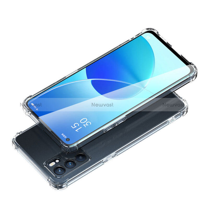 Ultra-thin Transparent TPU Soft Case T13 for Oppo Reno6 Pro 5G India Clear