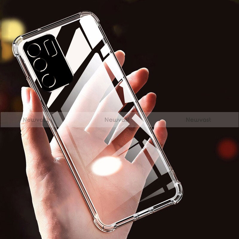 Ultra-thin Transparent TPU Soft Case T14 for Oppo Reno6 Pro 5G India Clear