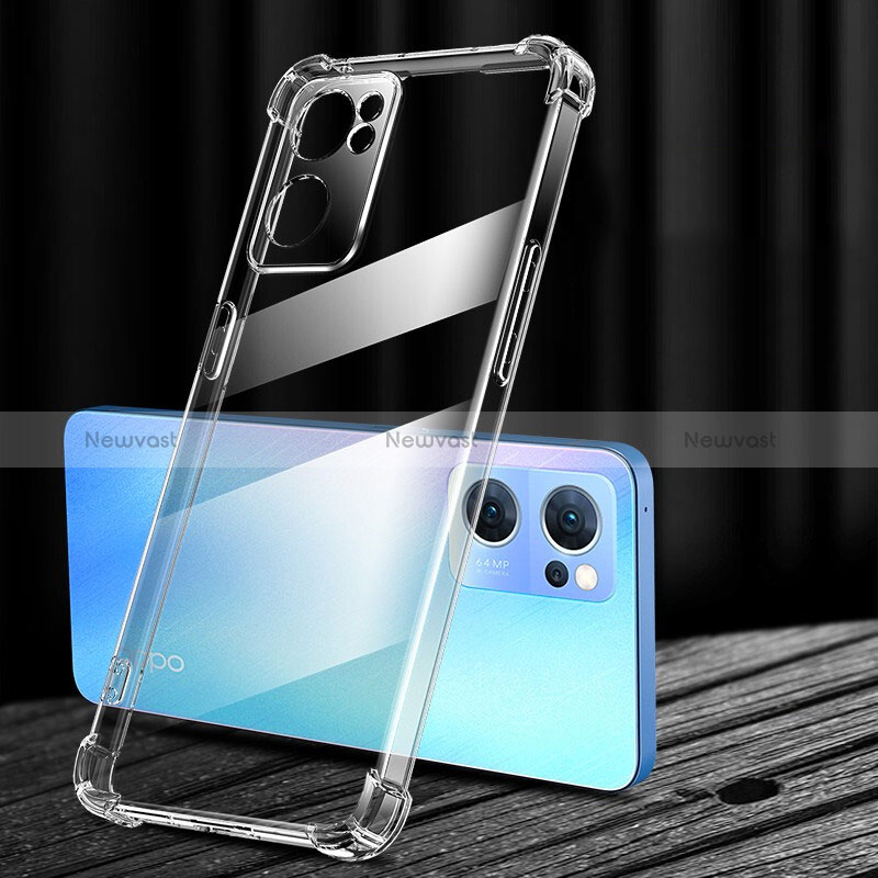 Ultra-thin Transparent TPU Soft Case T14 for Oppo Reno7 5G Clear