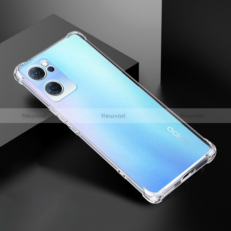 Ultra-thin Transparent TPU Soft Case T14 for Oppo Reno7 SE 5G Clear