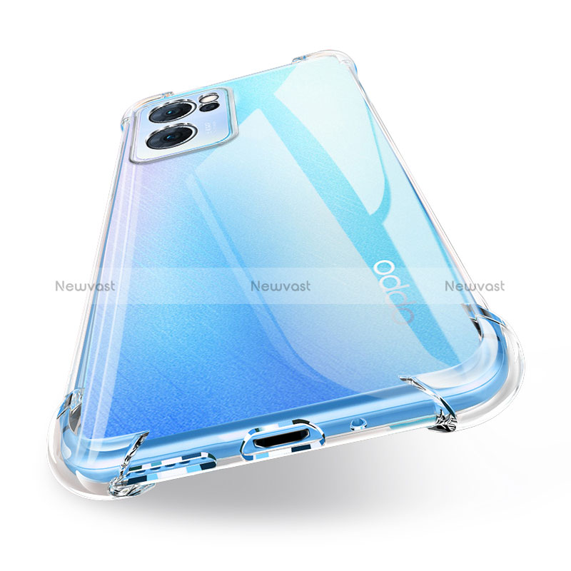 Ultra-thin Transparent TPU Soft Case T14 for Oppo Reno7 SE 5G Clear