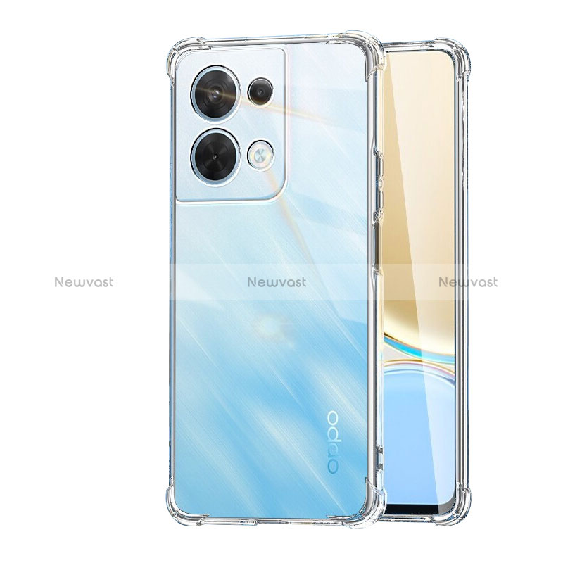 Ultra-thin Transparent TPU Soft Case T14 for Oppo Reno8 5G Clear