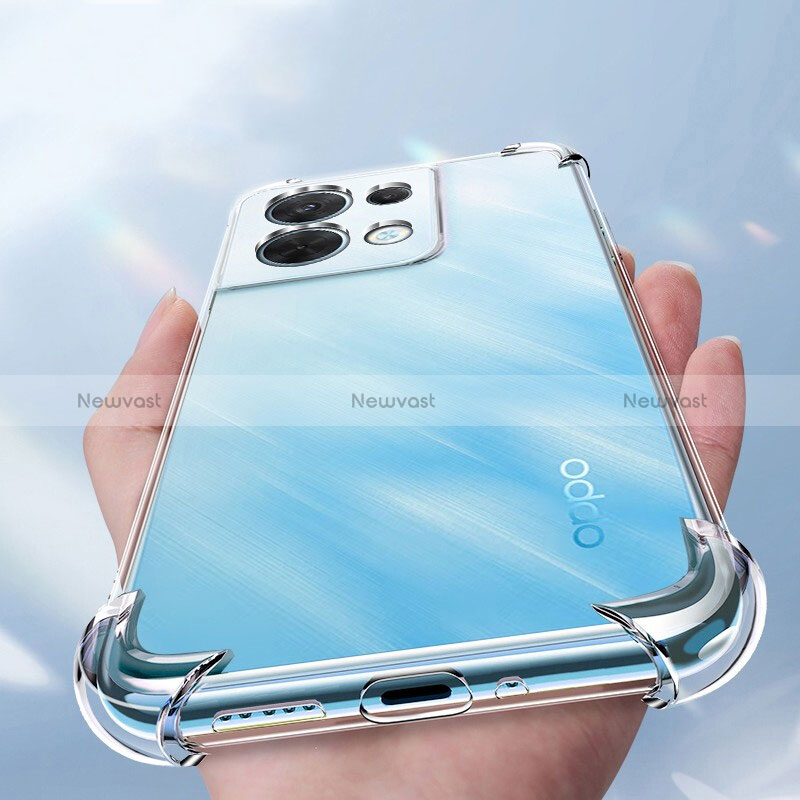 Ultra-thin Transparent TPU Soft Case T14 for Oppo Reno8 5G Clear