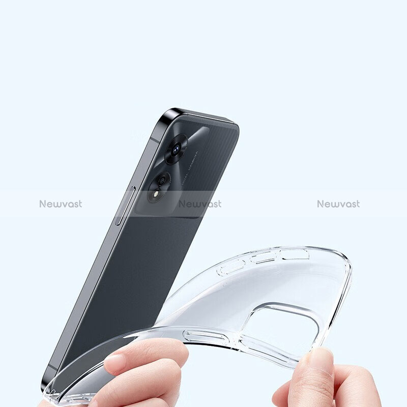 Ultra-thin Transparent TPU Soft Case T15 for Oppo A58 5G Clear