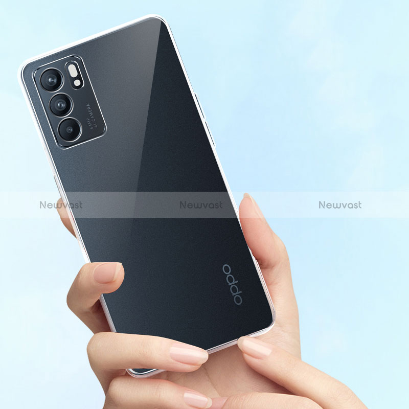 Ultra-thin Transparent TPU Soft Case T15 for Oppo Reno6 5G Clear