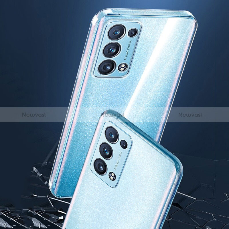 Ultra-thin Transparent TPU Soft Case T15 for Oppo Reno6 Pro 5G Clear